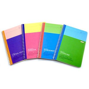B5 Spiral Notebook Bulk Order - 100 Sheets Thick Paper, Custom Company Name/Contact Info