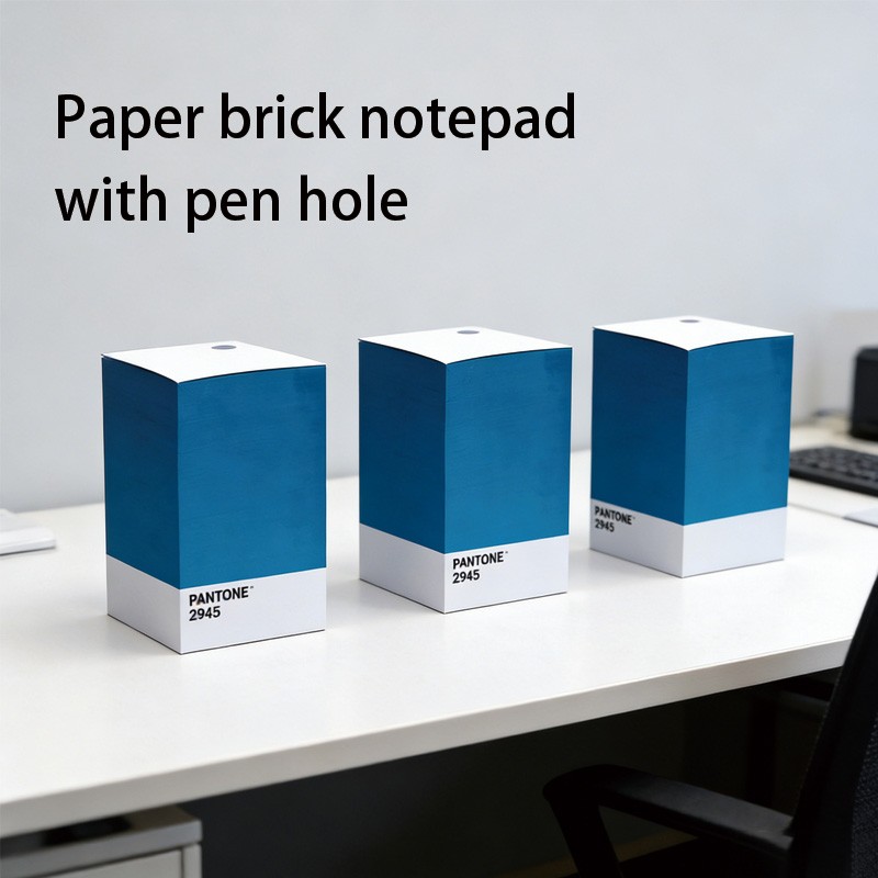 Block Pad Custom Logo Design Office Advertising Paper Sticky Notes 4 Side Printing Memo Cube