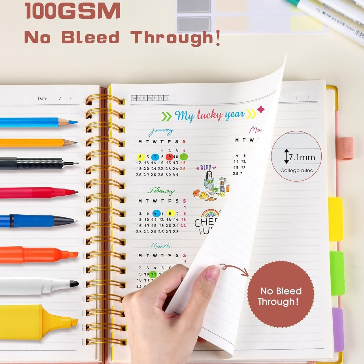 Metal Ring Binder Notebook Custom - A5 Refillable, Corporate Anniversary Gift