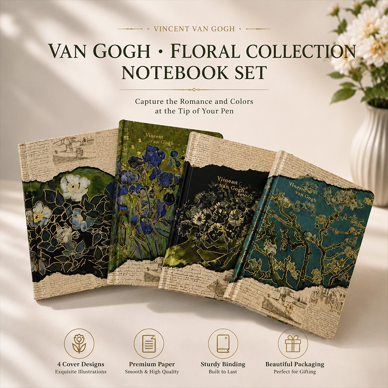 Custom Van Gogh Hardcover Notebook Set Manufacturer | Premium Art Journal Printing Factory