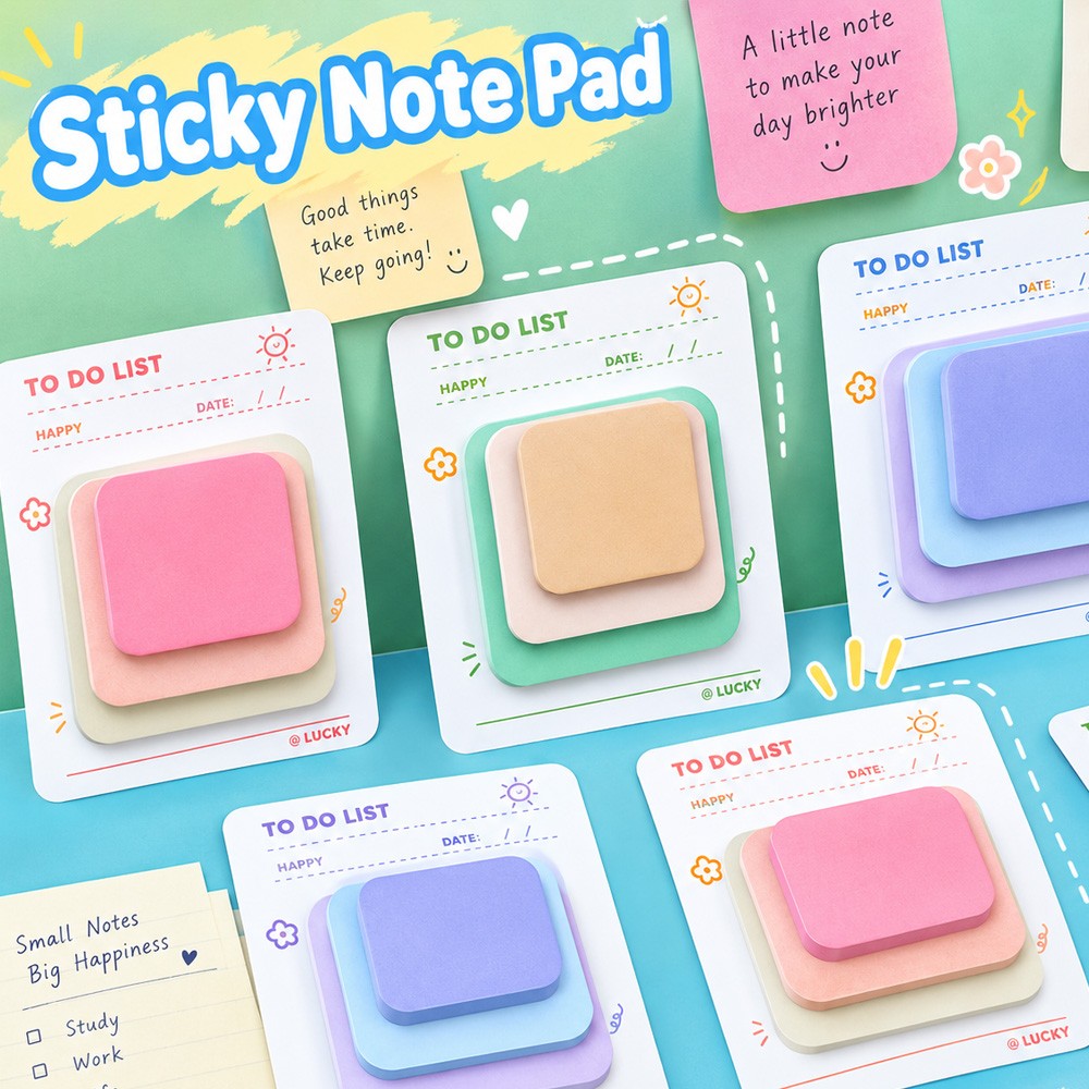 Chinese Factory Stackable Fun Sticky Notes - High-Style Ins-Inspired Sticky Pads for Office, Students, Reusable Index Tabs