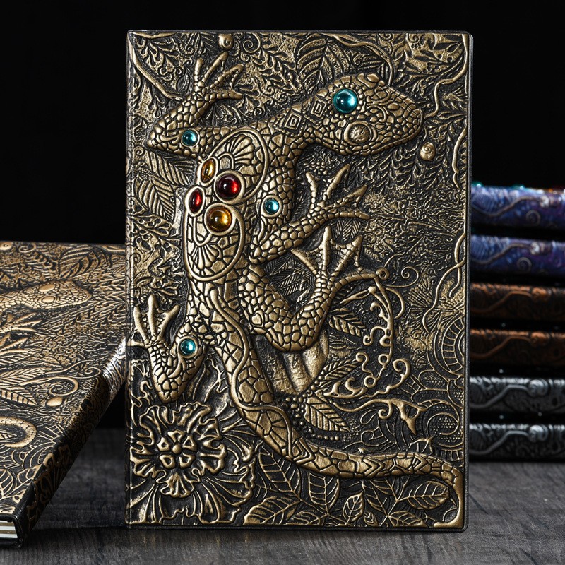 Custom Vintage Embossed Leather Notebook